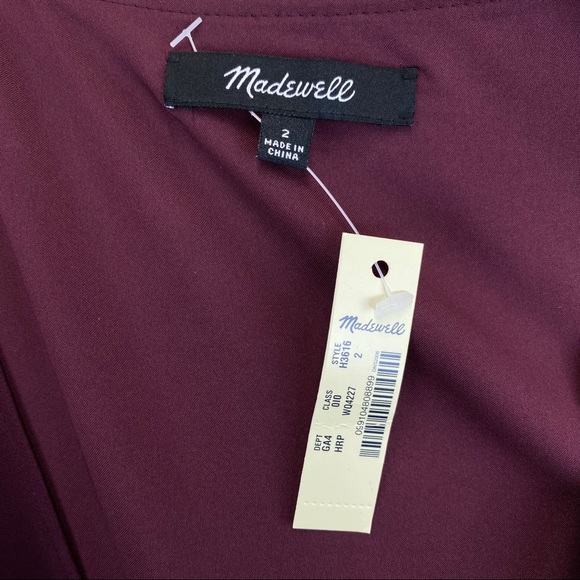 NWT Madewell Silk Flutter-Hem Dress in Star Mix - Picture 8 of 9